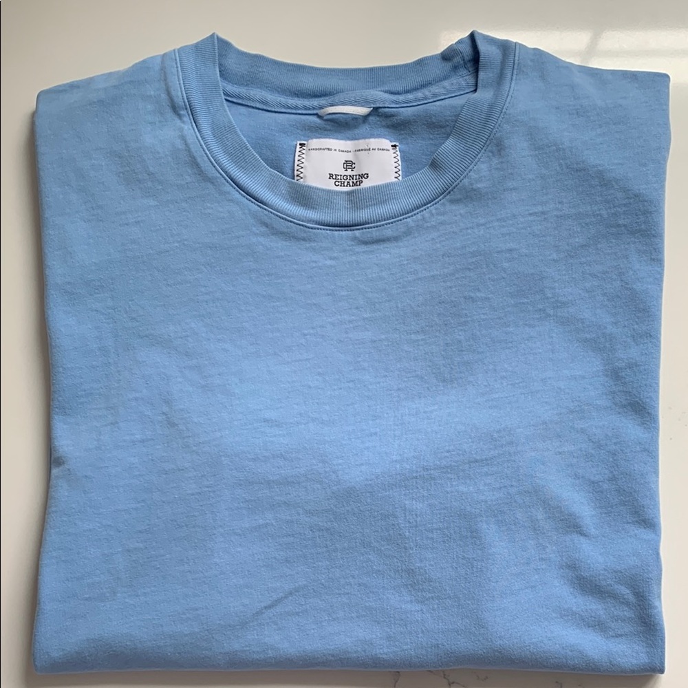 Reigning Champ Heavyweight Light Blue T-Shirt